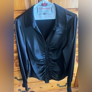 Sanctuary Black Ruched Blouse